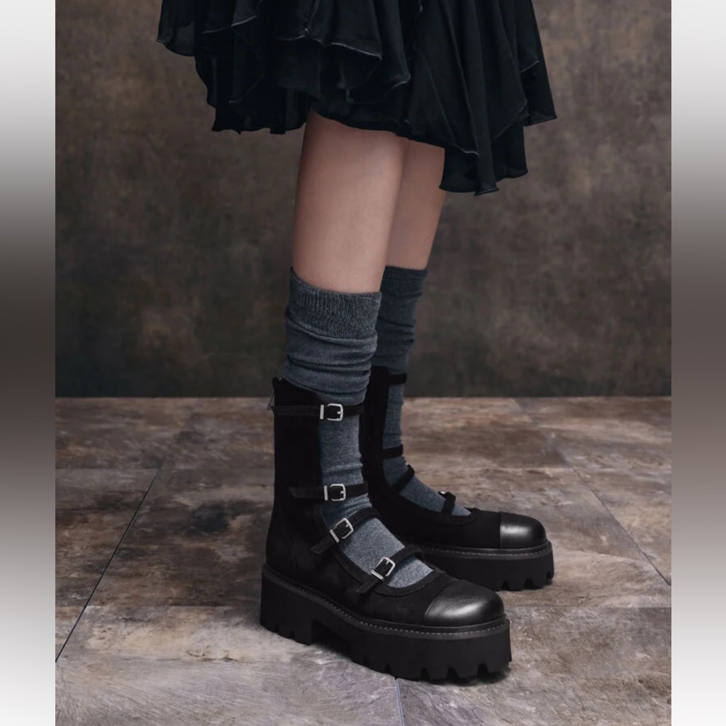 Charles & Keith Black Ankle Boots